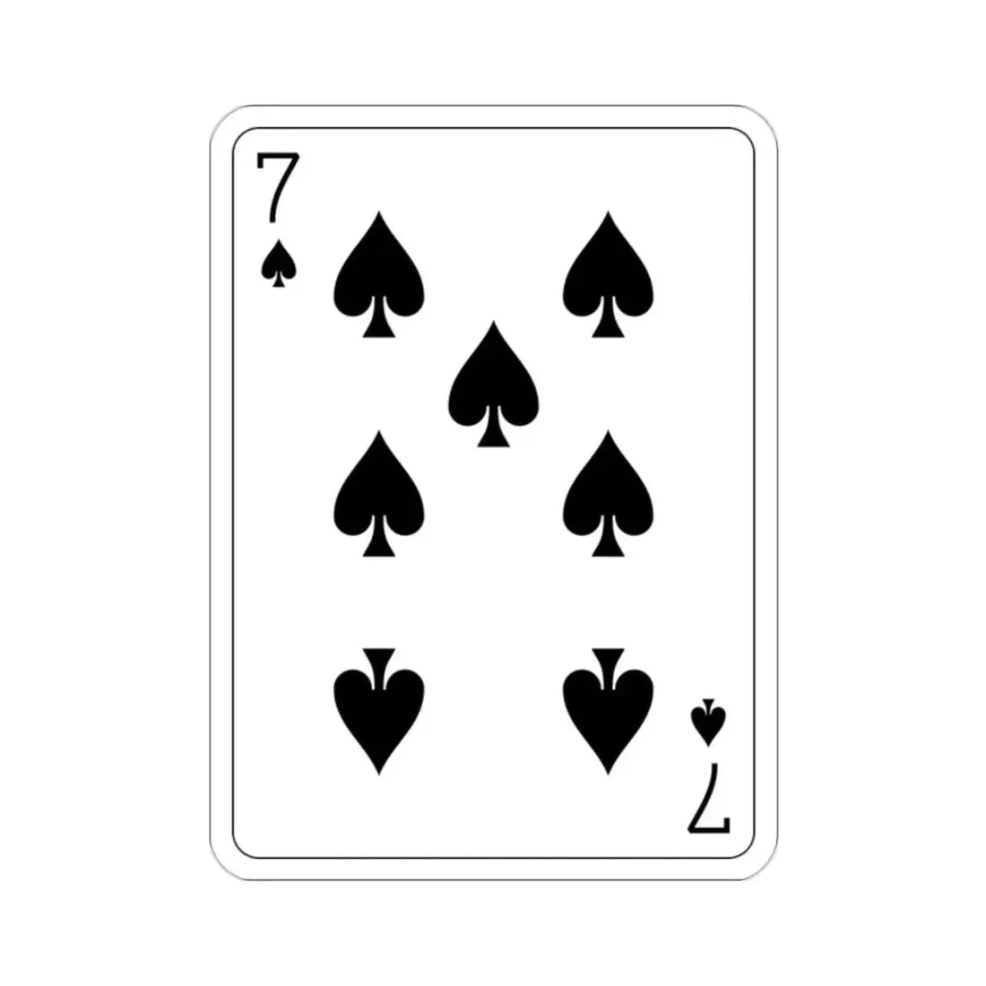 7 of Spades Playing Card STICKER Vinyl Die-Cut Decal - The Sticker Space