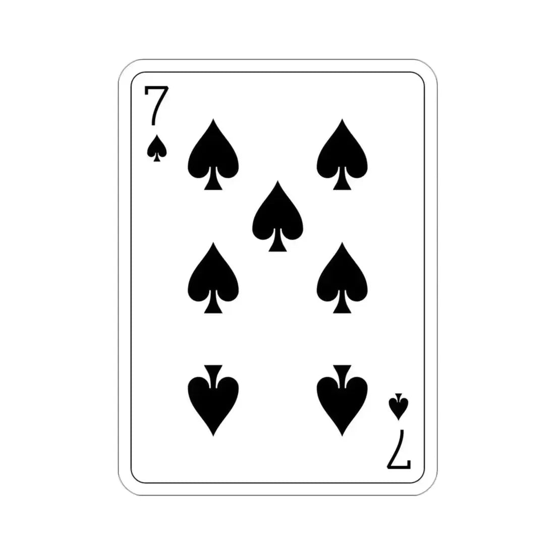 7 of Spades Playing Card STICKER Vinyl Die-Cut Decal - The Sticker Space
