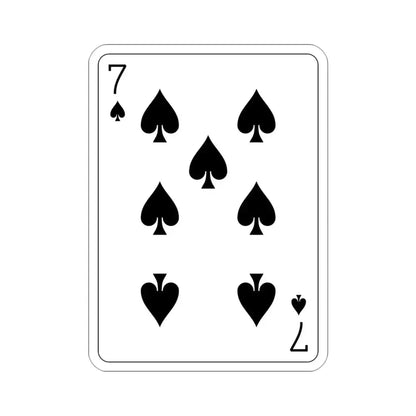 7 of Spades Playing Card STICKER Vinyl Die-Cut Decal - The Sticker Space