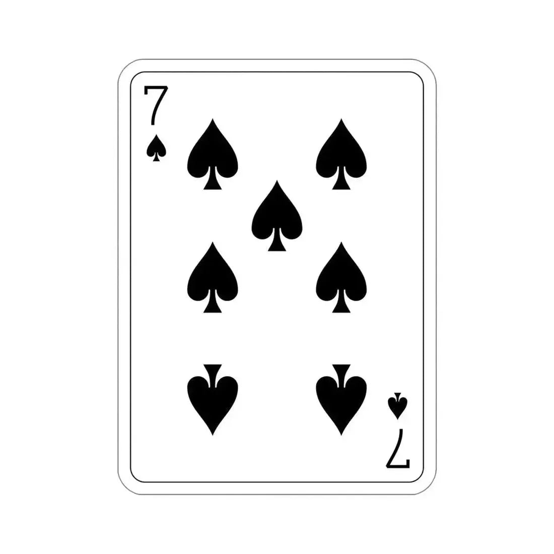 7 of Spades Playing Card STICKER Vinyl Die-Cut Decal - The Sticker Space