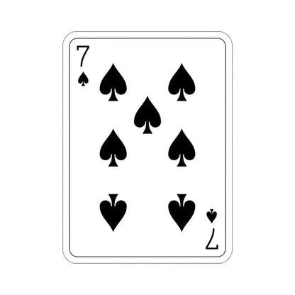 7 of Spades Playing Card STICKER Vinyl Die-Cut Decal - The Sticker Space