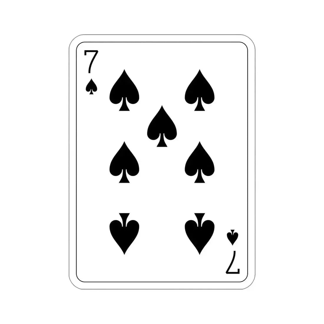 7 of Spades Playing Card STICKER Vinyl Die-Cut Decal - The Sticker Space