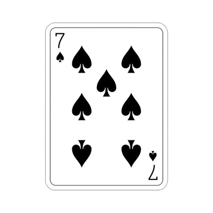 7 of Spades Playing Card STICKER Vinyl Die-Cut Decal - The Sticker Space