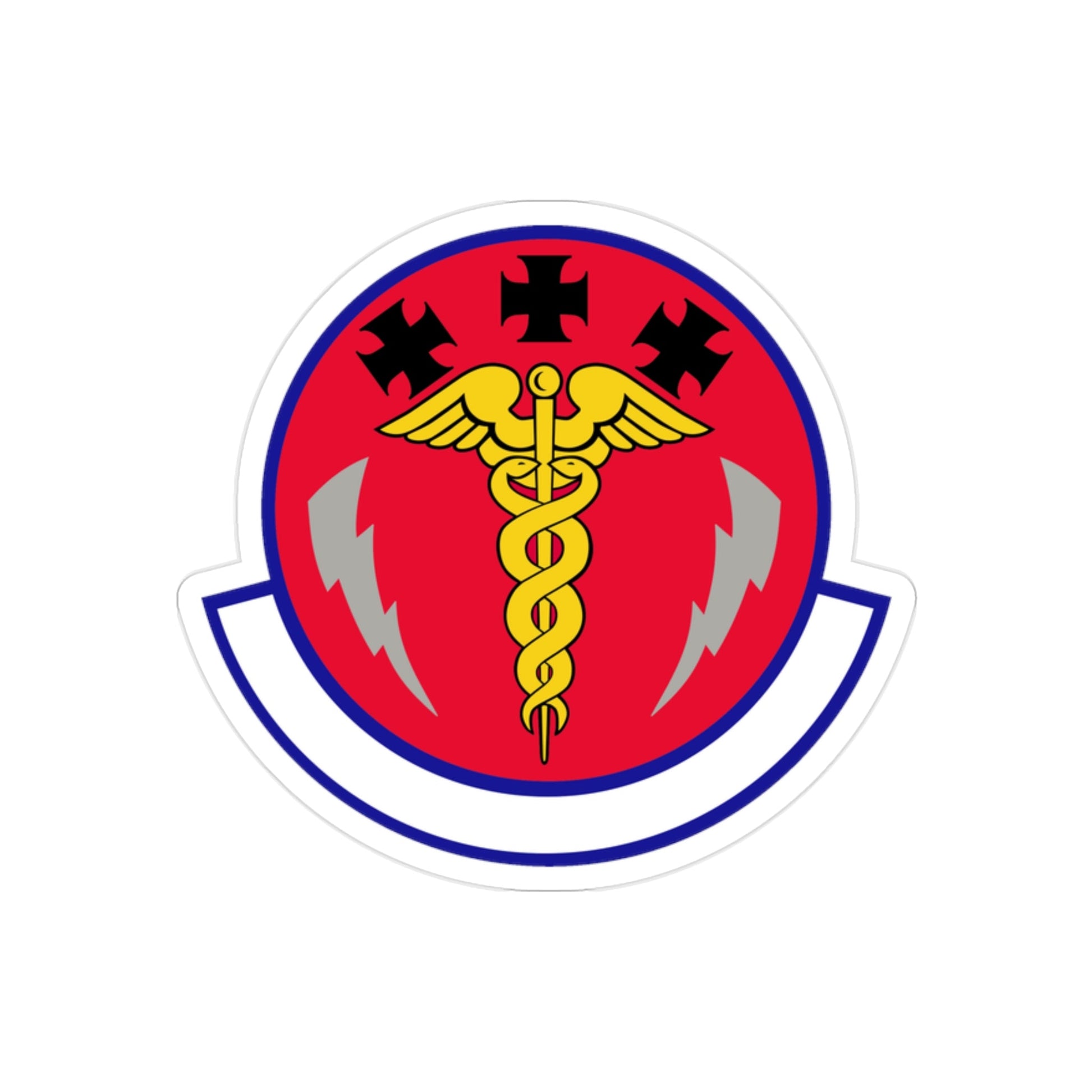 7 Operational Medical Readiness Squadron AFGSC (U.S. Air Force) REVERSE PRINT Transparent STICKER-2" × 2"-The Sticker Space