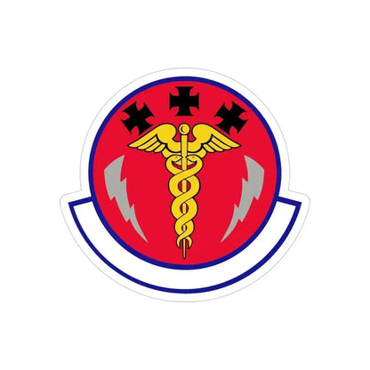 7 Operational Medical Readiness Squadron AFGSC (U.S. Air Force) REVERSE PRINT Transparent Die-Cut STICKER 4 Inch Die-Cut Transparent - The Sticker Space