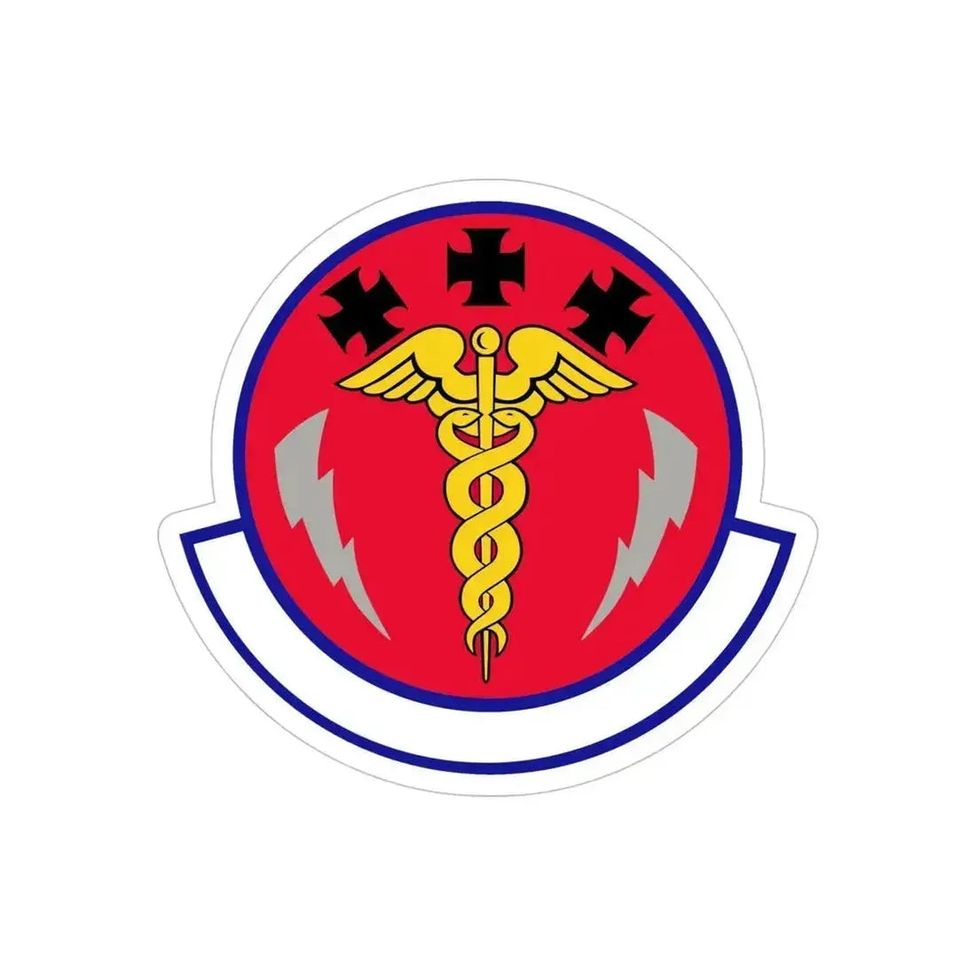 7 Operational Medical Readiness Squadron AFGSC (U.S. Air Force) REVERSE PRINT Transparent Die-Cut STICKER 5 Inch Die-Cut Transparent - The Sticker Space