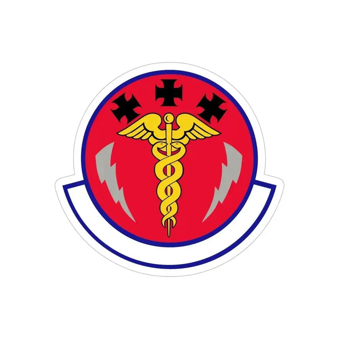 7 Operational Medical Readiness Squadron AFGSC (U.S. Air Force) REVERSE PRINT Transparent Die-Cut STICKER 6 Inch Die-Cut Transparent - The Sticker Space