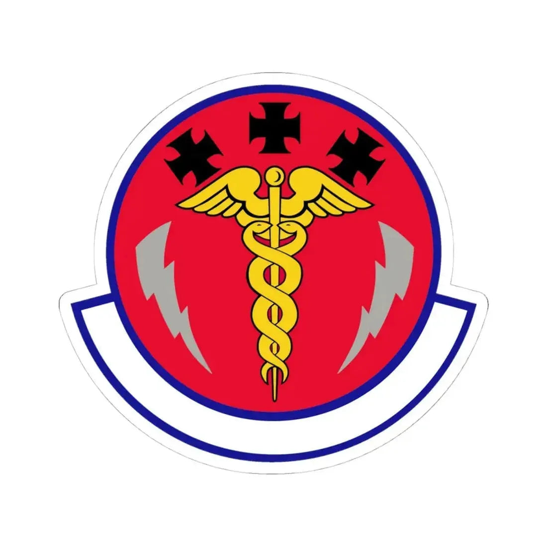 7 Operational Medical Readiness Squadron AFGSC (U.S. Air Force) STICKER Vinyl Kiss-Cut Decal 4 Inch White - The Sticker Space