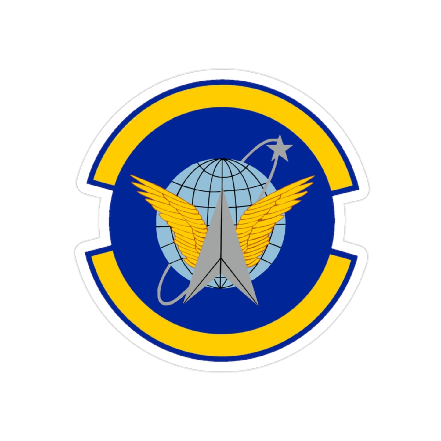 7 Space Operations Squadron AFRC (U.S. Air Force) REVERSE PRINT Transparent STICKER-2" × 2"-The Sticker Space