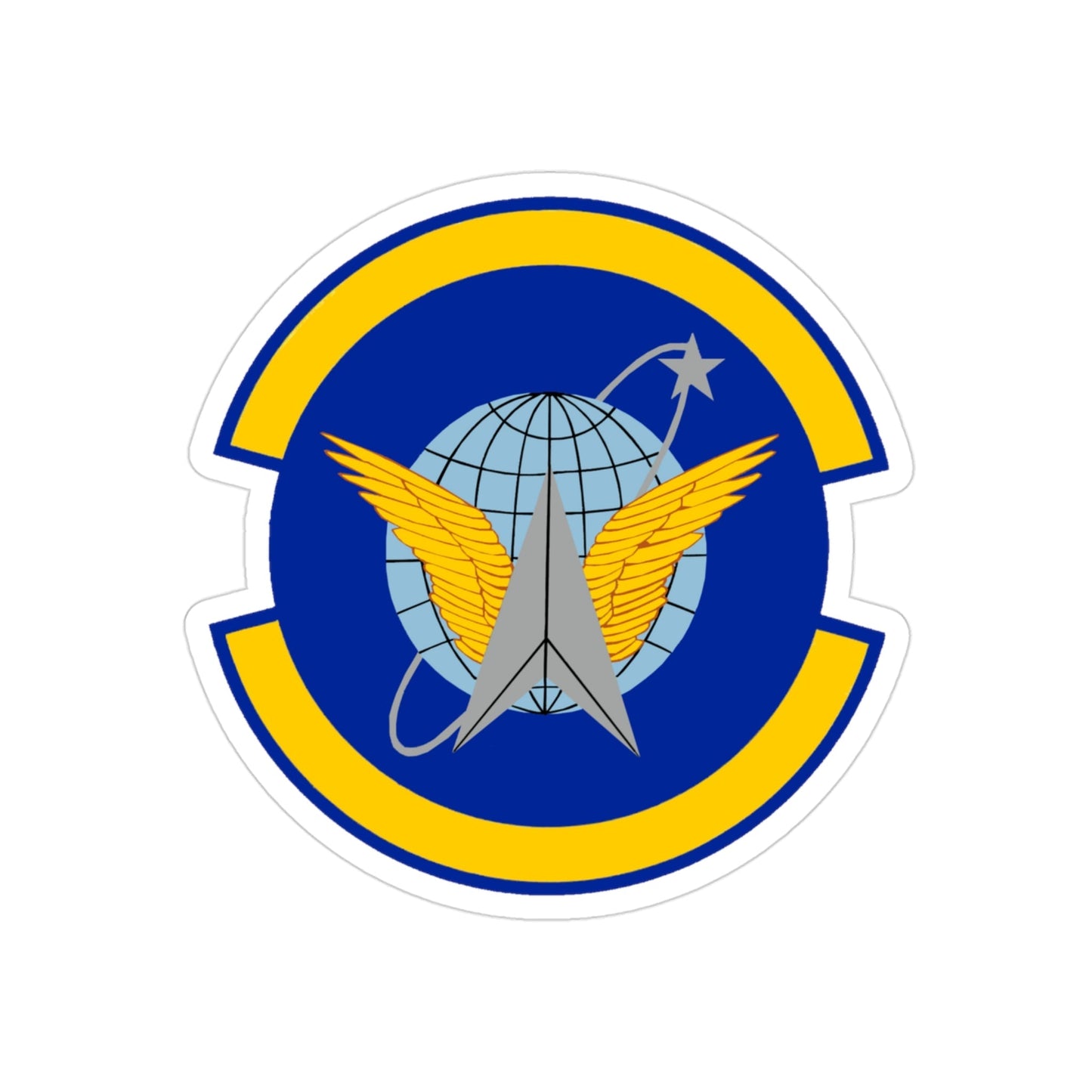 7 Space Operations Squadron AFRC (U.S. Air Force) REVERSE PRINT Transparent STICKER-3" × 3"-The Sticker Space