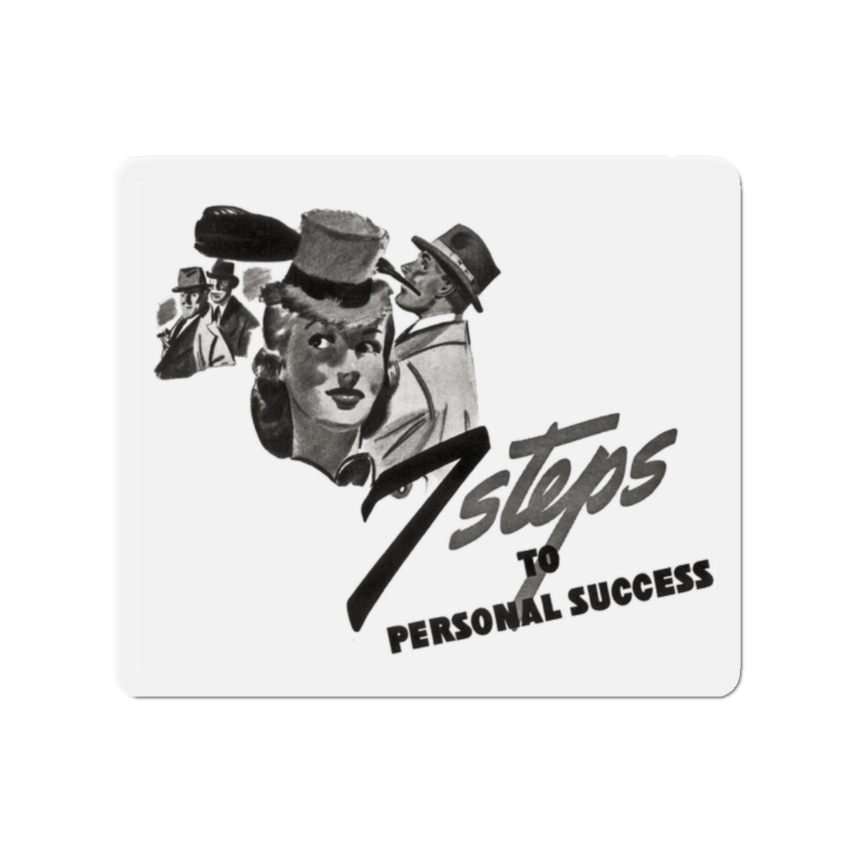 7 Steps To Personal Success (1), Liberty magazine, November 30, 1940 (Magazine Illustration) Refrigerator Magnet-2" x 2"-The Sticker Space