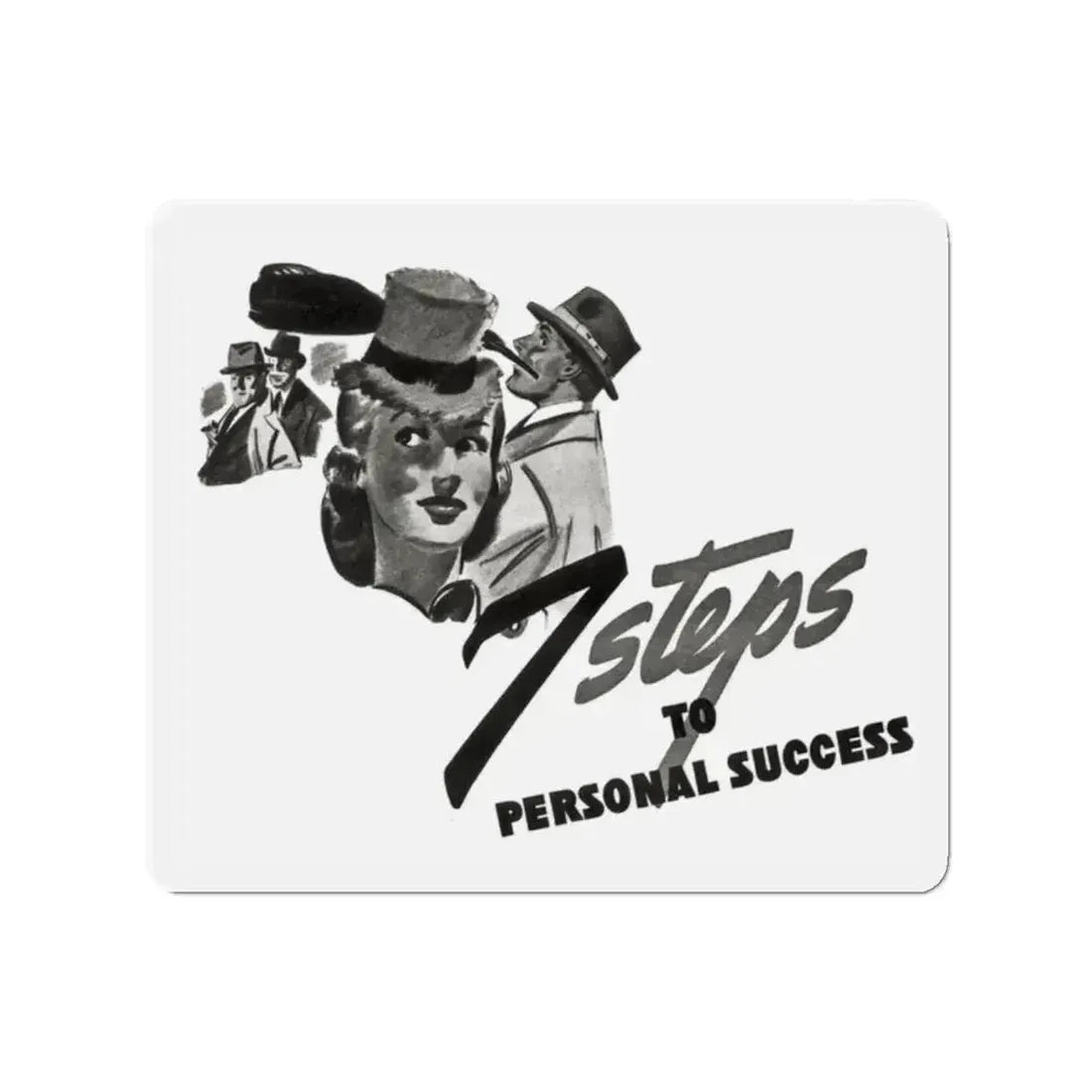 7 Steps To Personal Success (1), Liberty magazine, November 30, 1940 (Magazine Illustration) Refrigerator Magnet - The Sticker Space