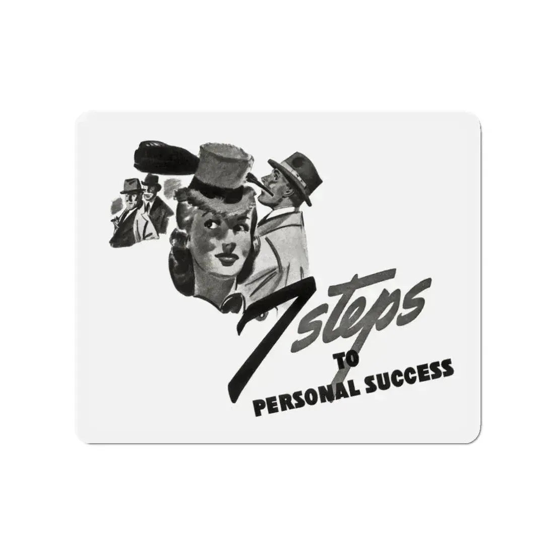 7 Steps To Personal Success (1), Liberty magazine, November 30, 1940 (Magazine Illustration) Refrigerator Magnet - The Sticker Space