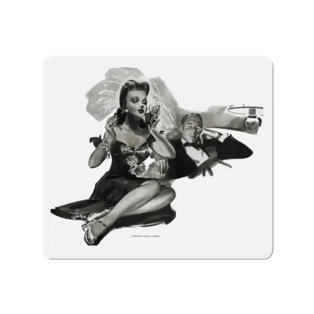 7 Steps To Personal Success (2), Liberty magazine, November 30, 1940 (Magazine Illustration) Refrigerator Magnet 2 Inch - The Sticker Space