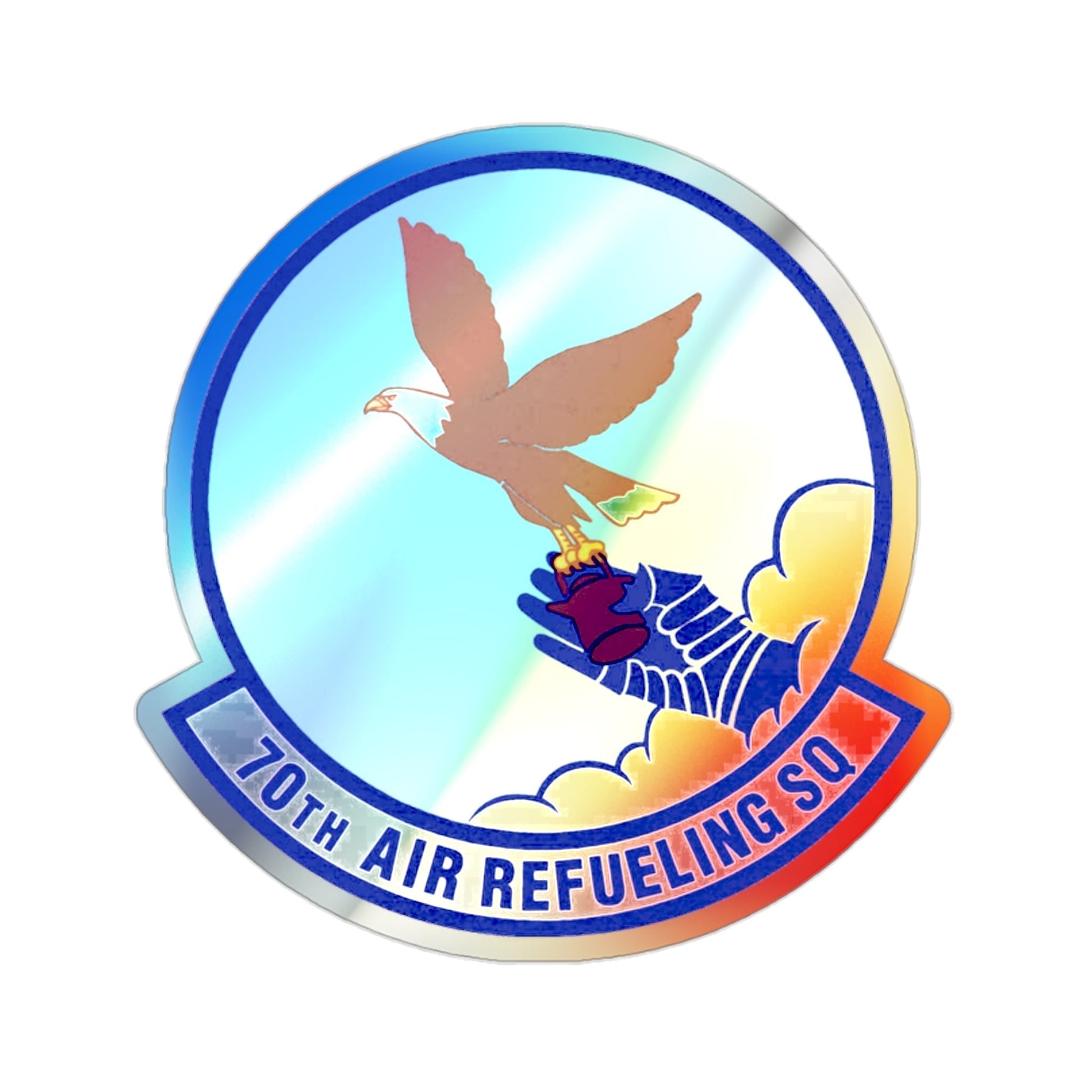 70 Air Refueling Squadron AFRC (U.S. Air Force) Holographic STICKER Die-Cut Vinyl Decal-2 Inch-The Sticker Space