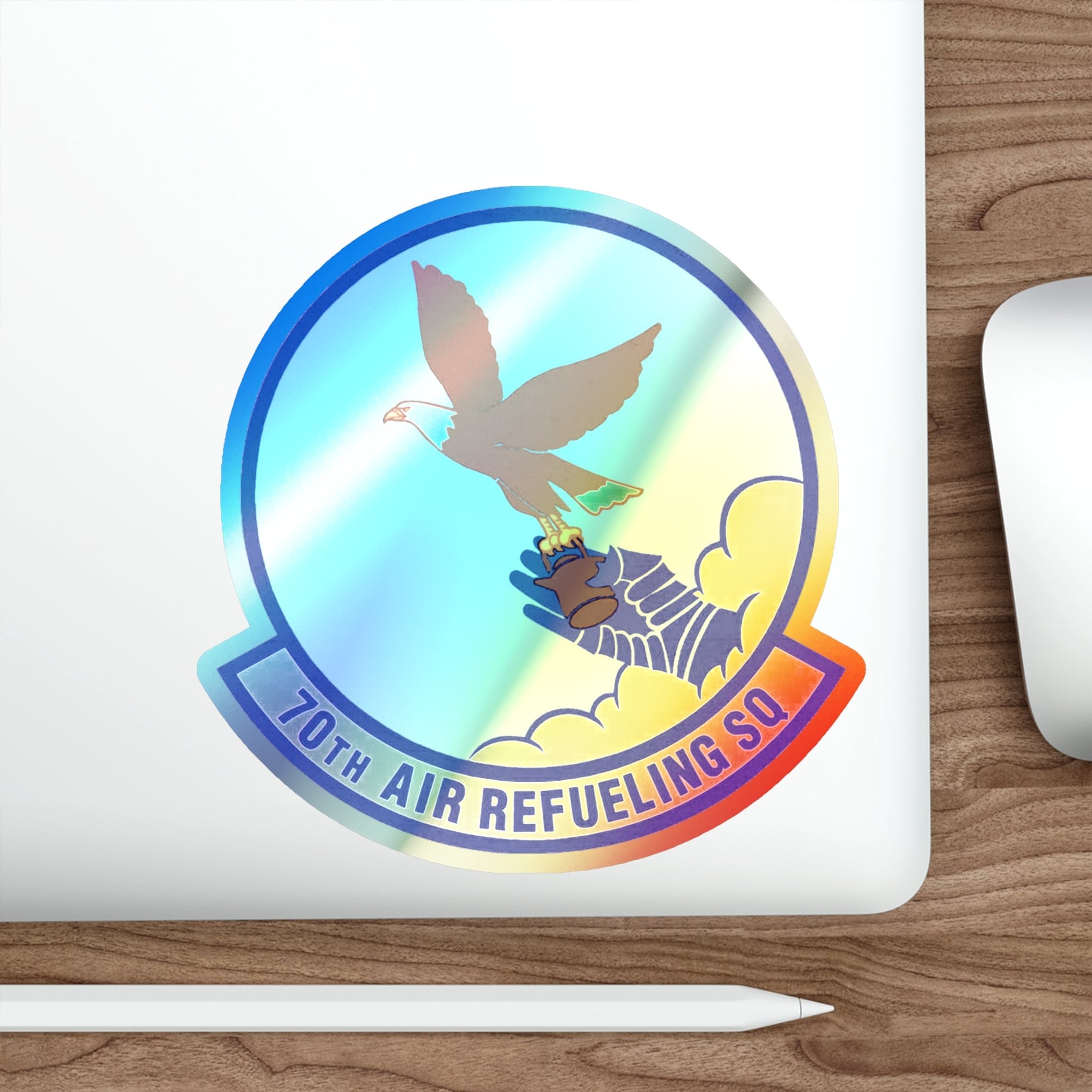 70 Air Refueling Squadron AFRC (U.S. Air Force) Holographic STICKER Die-Cut Vinyl Decal-The Sticker Space