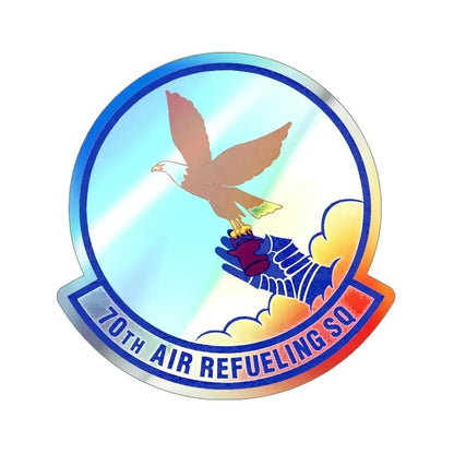 70 Air Refueling Squadron AFRC (U.S. Air Force) Holographic STICKER Die-Cut Vinyl Decal 4 Inch Holographic - The Sticker Space