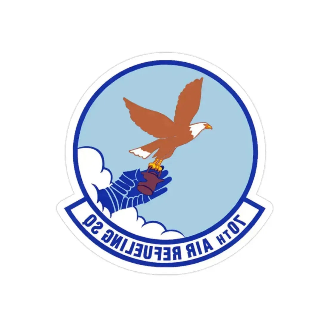 70 Air Refueling Squadron AFRC (U.S. Air Force) REVERSE PRINT Transparent Die-Cut STICKER 2 Inch Die-Cut Transparent - The Sticker Space