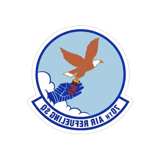 70 Air Refueling Squadron AFRC (U.S. Air Force) REVERSE PRINT Transparent Die-Cut STICKER 6 Inch Die-Cut Transparent - The Sticker Space
