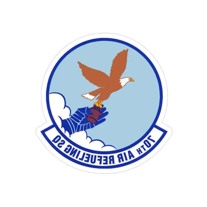 70 Air Refueling Squadron AFRC (U.S. Air Force) REVERSE PRINT Transparent Die-Cut STICKER - The Sticker Space