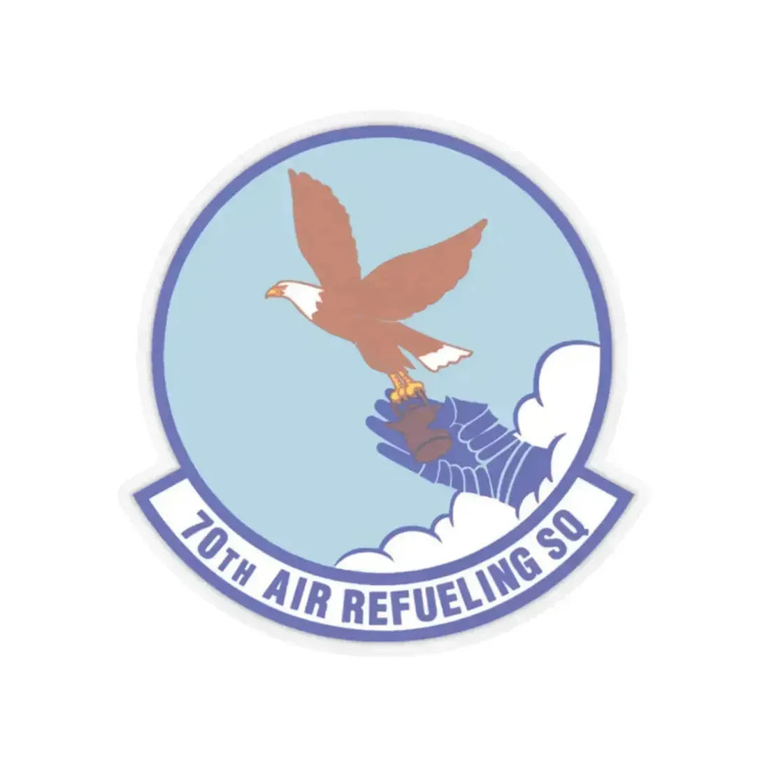 70 Air Refueling Squadron AFRC (U.S. Air Force) STICKER Vinyl Kiss-Cut Decal 2 Inch Transparent - The Sticker Space