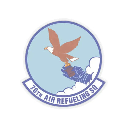 70 Air Refueling Squadron AFRC (U.S. Air Force) STICKER Vinyl Kiss-Cut Decal 4 Inch Transparent - The Sticker Space
