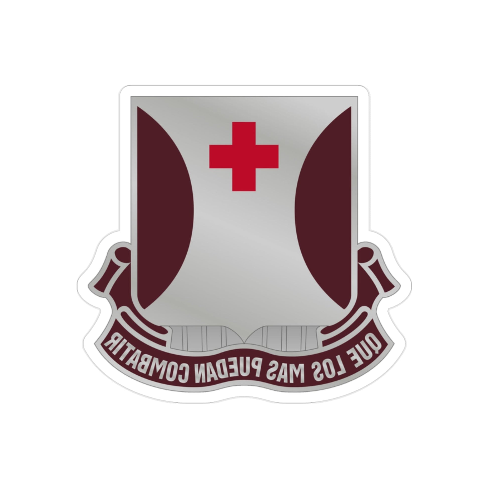 70 Medical Battalion (U.S. Army) REVERSE PRINT Transparent STICKER-2" × 2"-The Sticker Space