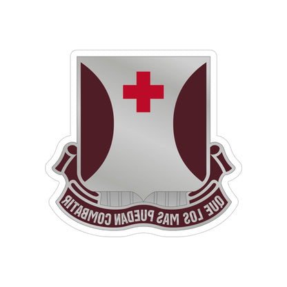 70 Medical Battalion (U.S. Army) REVERSE PRINT Transparent STICKER-4" × 4"-The Sticker Space