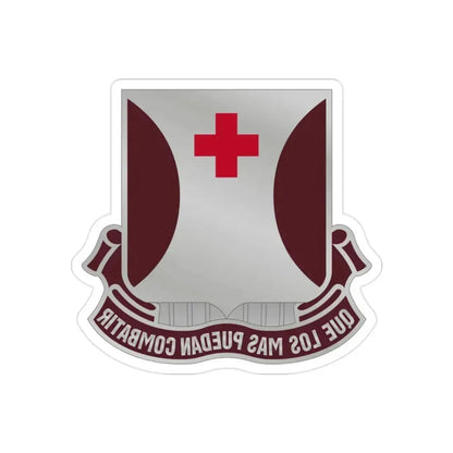 70 Medical Battalion (U.S. Army) REVERSE PRINT Transparent Die-Cut STICKER 2 Inch Die-Cut Transparent - The Sticker Space