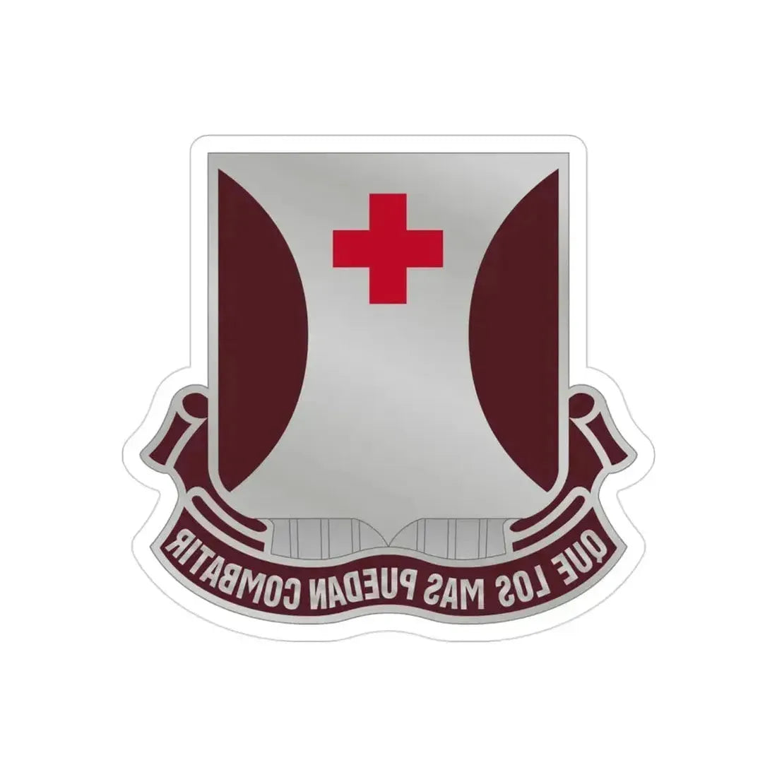 70 Medical Battalion (U.S. Army) REVERSE PRINT Transparent Die-Cut STICKER 3 Inch Die-Cut Transparent - The Sticker Space