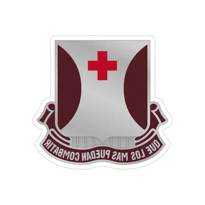 70 Medical Battalion (U.S. Army) REVERSE PRINT Transparent Die-Cut STICKER 4 Inch Die-Cut Transparent - The Sticker Space