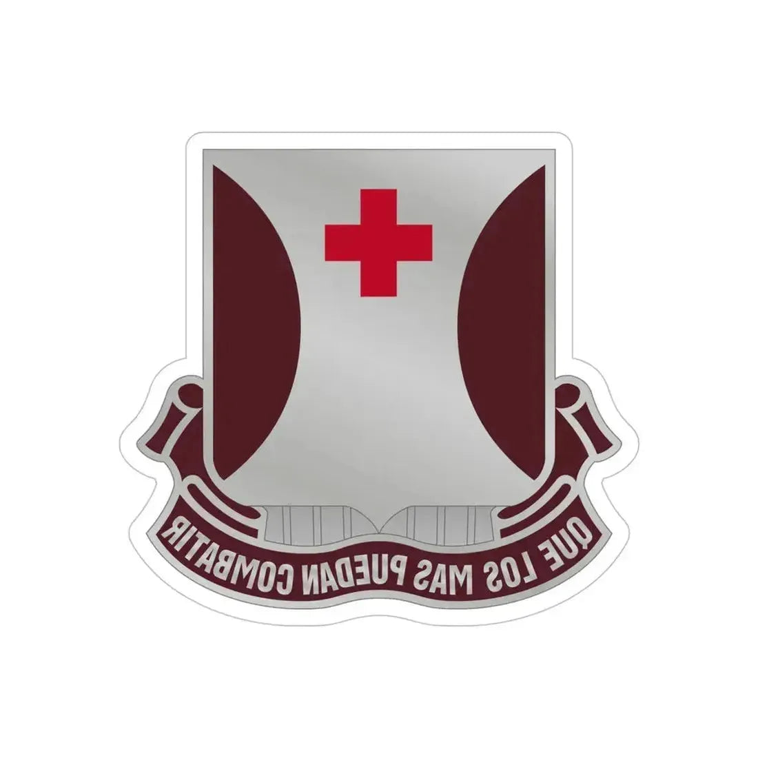 70 Medical Battalion (U.S. Army) REVERSE PRINT Transparent Die-Cut STICKER 5 Inch Die-Cut Transparent - The Sticker Space