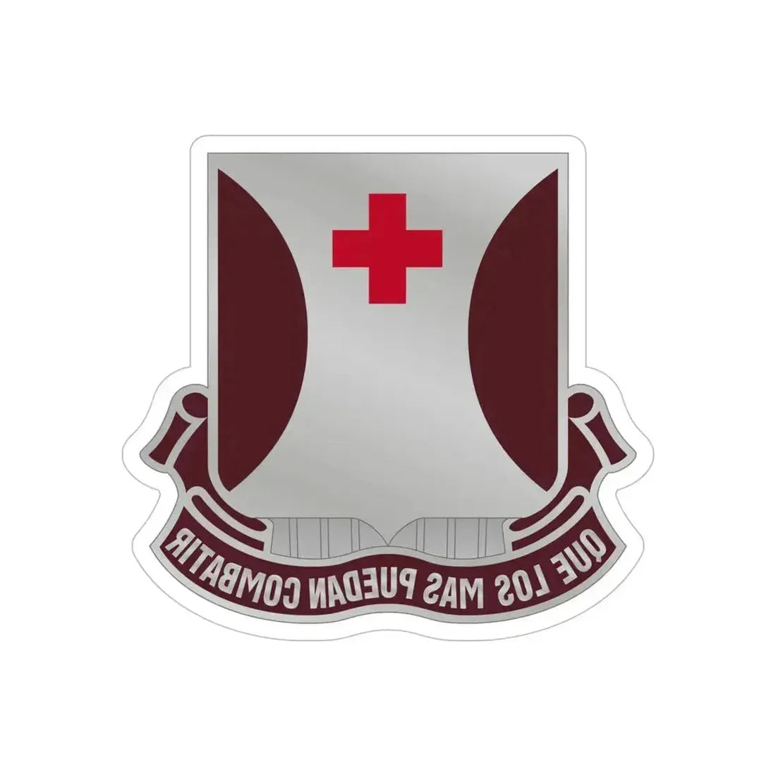 70 Medical Battalion (U.S. Army) REVERSE PRINT Transparent Die-Cut STICKER 6 Inch Die-Cut Transparent - The Sticker Space