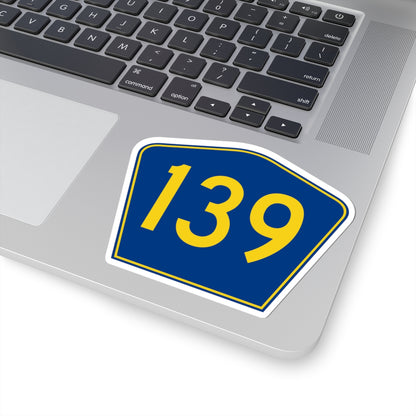 PR secondary 139 (Puerto Rico) (Road Sign) STICKER Vinyl Kiss-Cut Decal