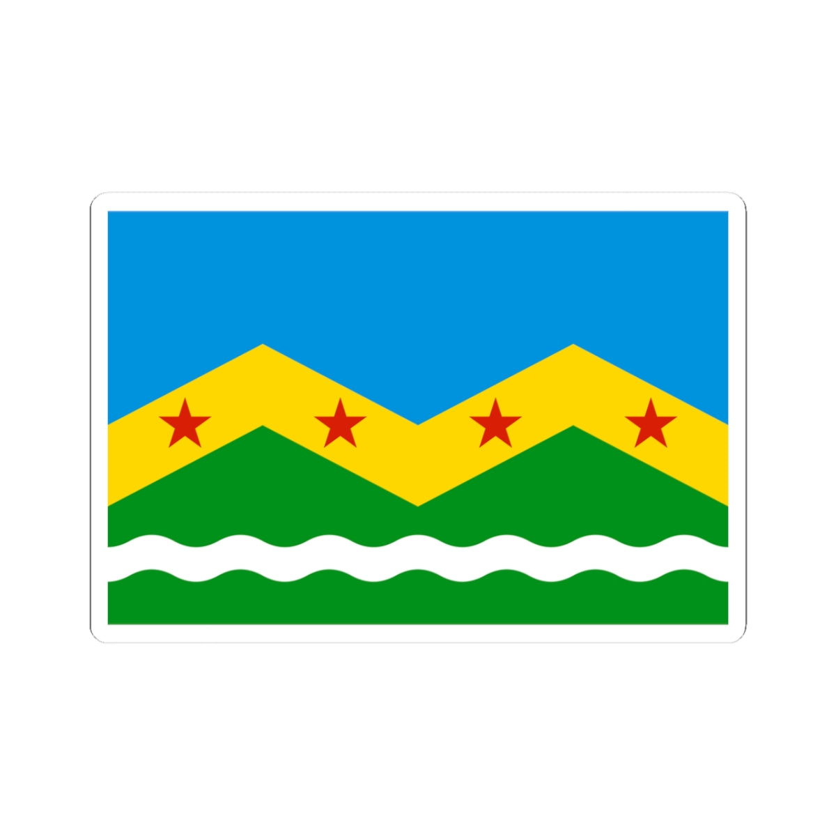 Flag of Marushkinskoe Moscow oblast (Russia) STICKER Vinyl Kiss-Cut Decal