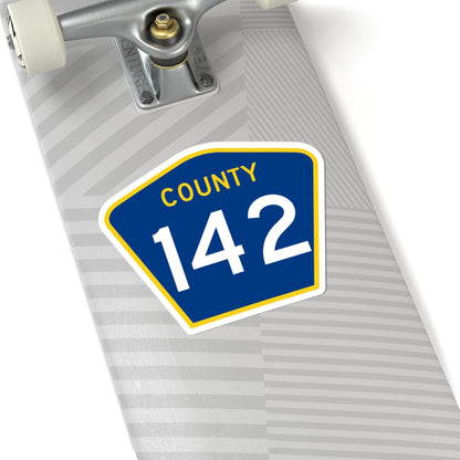 County 142 MN (Minnesota) (Road Sign) STICKER Vinyl Kiss-Cut Decal