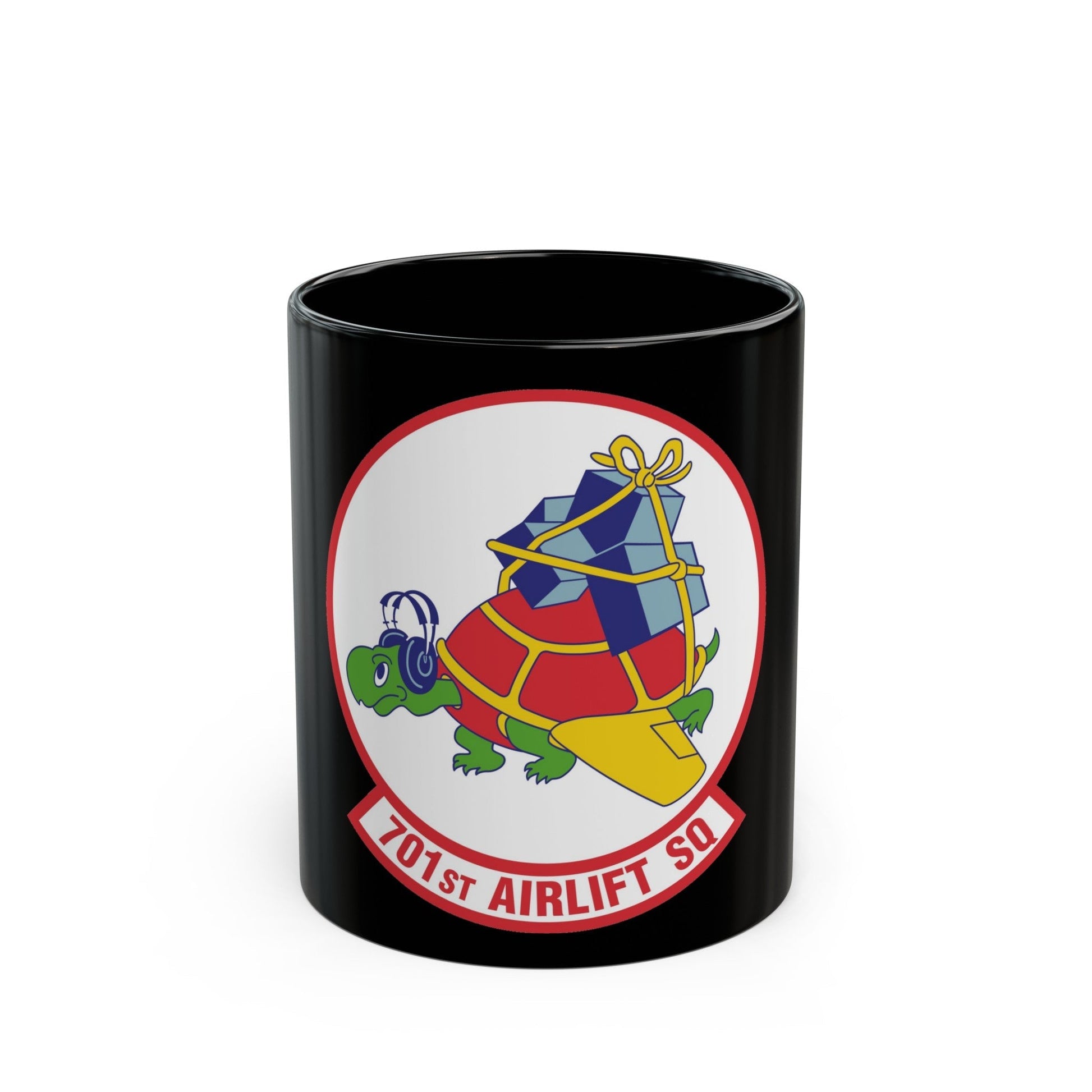 701st Airlift Squadron (U.S. Air Force) Black Coffee Mug-11oz-The Sticker Space