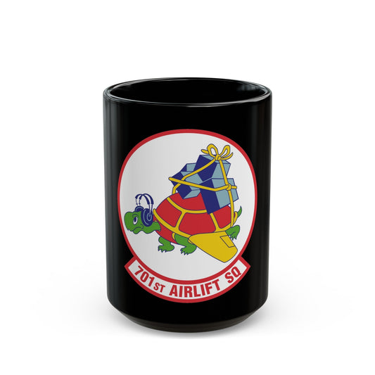 701st Airlift Squadron (U.S. Air Force) Black Coffee Mug-15oz-The Sticker Space