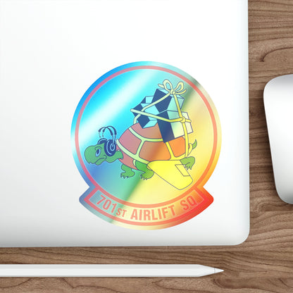 701st Airlift Squadron (U.S. Air Force) Holographic STICKER Die-Cut Vinyl Decal-The Sticker Space