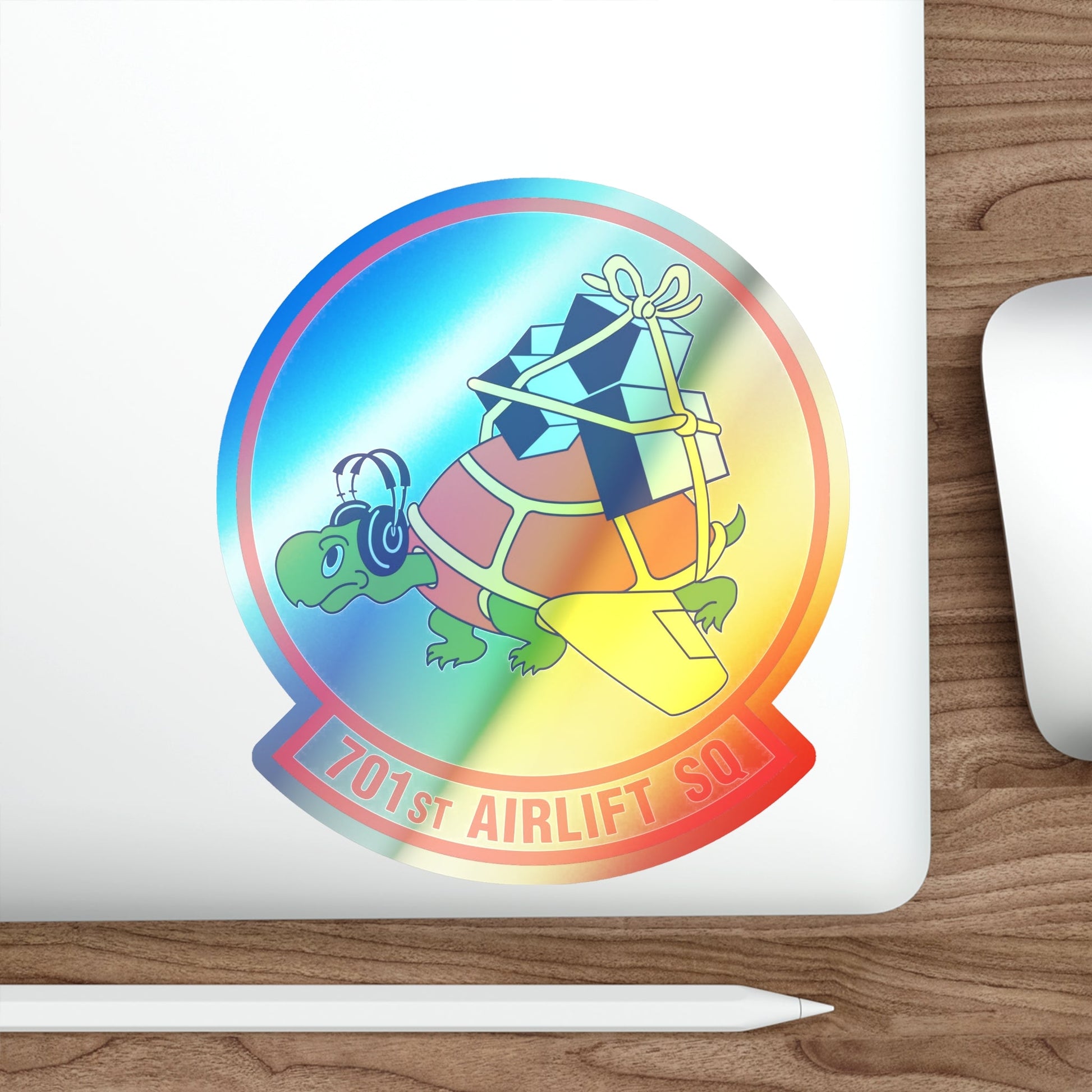 701st Airlift Squadron (U.S. Air Force) Holographic STICKER Die-Cut Vinyl Decal-The Sticker Space