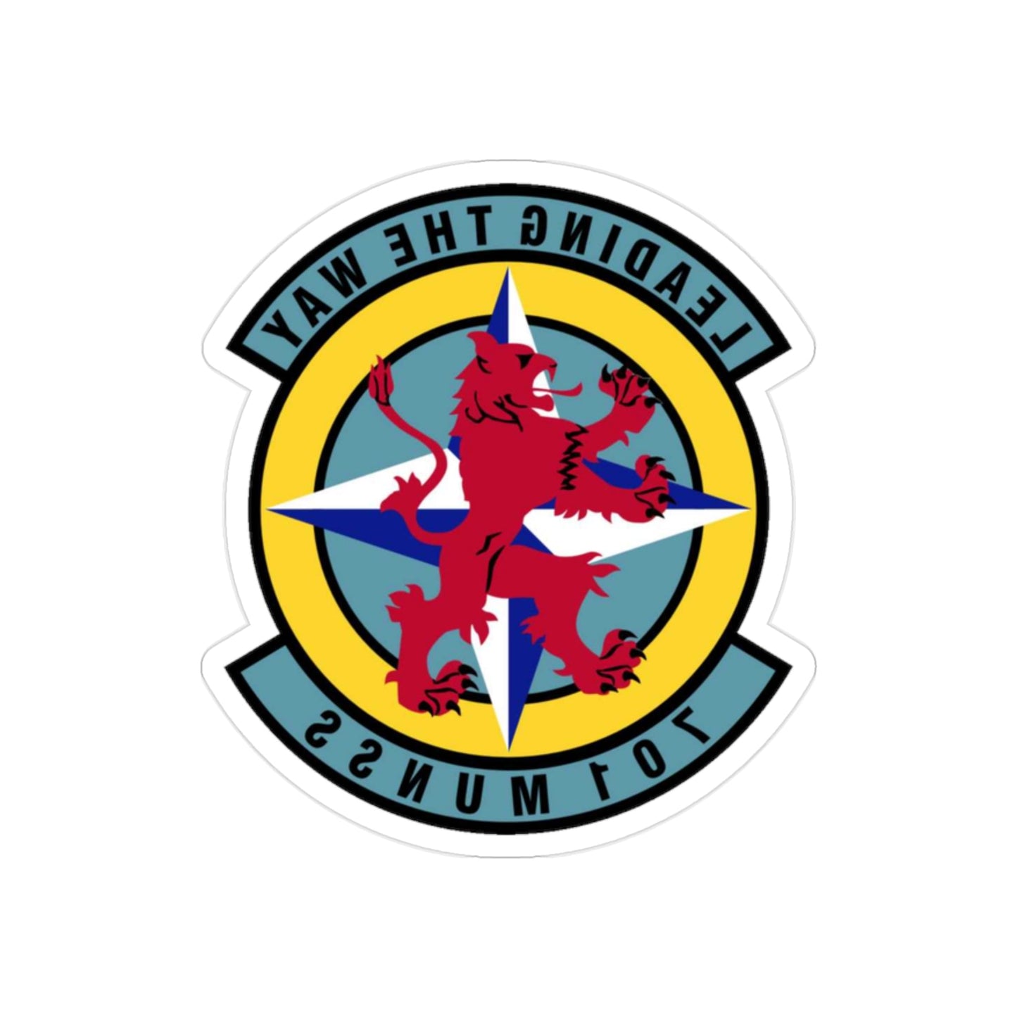 701st Munitions Support Squadron (U.S. Air Force) REVERSE PRINT Transparent STICKER-2" × 2"-The Sticker Space