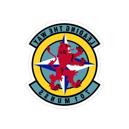 701st Munitions Support Squadron (U.S. Air Force) REVERSE PRINT Transparent STICKER-3" × 3"-The Sticker Space