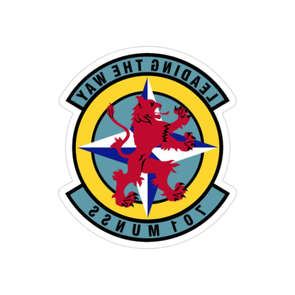 701st Munitions Support Squadron (U.S. Air Force) REVERSE PRINT Transparent STICKER-4" × 4"-The Sticker Space