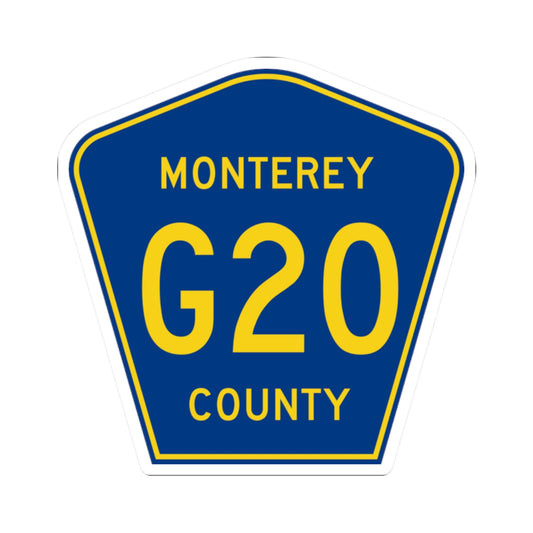 Monterey County G20 (California) (Road Sign) STICKER Vinyl Kiss-Cut Decal