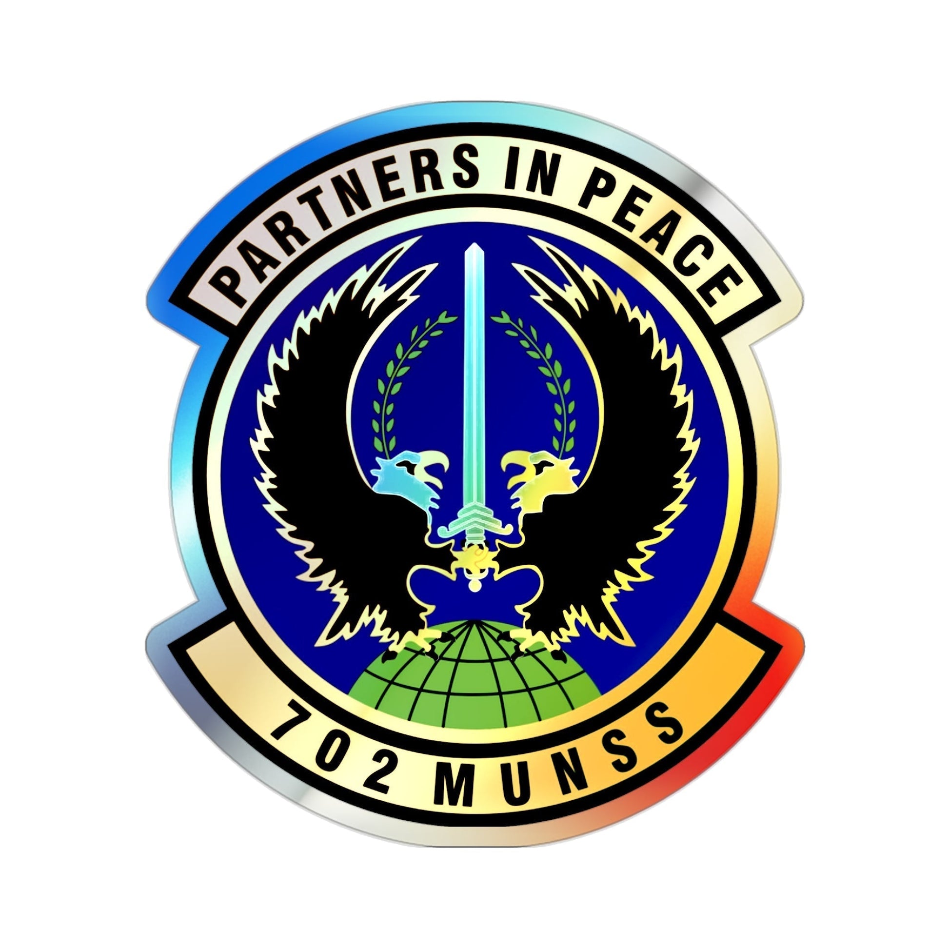 702d Munitions Support Squadron (U.S. Air Force) Holographic STICKER Die-Cut Vinyl Decal-2 Inch-The Sticker Space