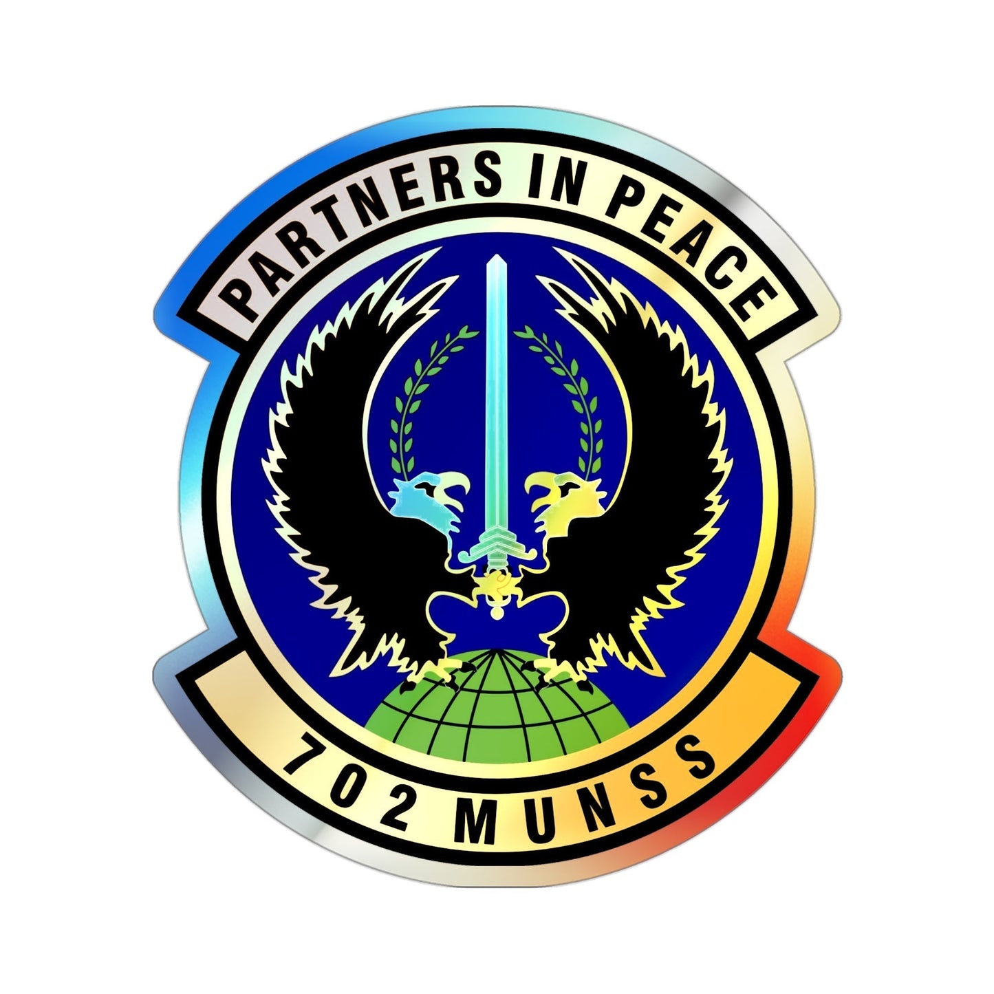 702d Munitions Support Squadron (U.S. Air Force) Holographic STICKER Die-Cut Vinyl Decal-3 Inch-The Sticker Space