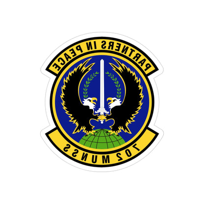 702d Munitions Support Squadron (U.S. Air Force) REVERSE PRINT Transparent STICKER-3" × 3"-The Sticker Space