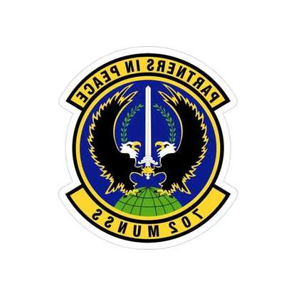 702d Munitions Support Squadron (U.S. Air Force) REVERSE PRINT Transparent Die-Cut STICKER 3 Inch Die-Cut Transparent - The Sticker Space