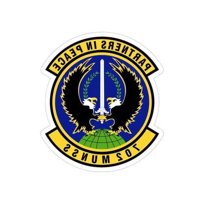 702d Munitions Support Squadron (U.S. Air Force) REVERSE PRINT Transparent Die-Cut STICKER 4 Inch Die-Cut Transparent - The Sticker Space