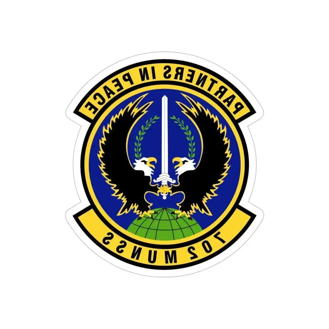702d Munitions Support Squadron (U.S. Air Force) REVERSE PRINT Transparent Die-Cut STICKER 6 Inch Die-Cut Transparent - The Sticker Space